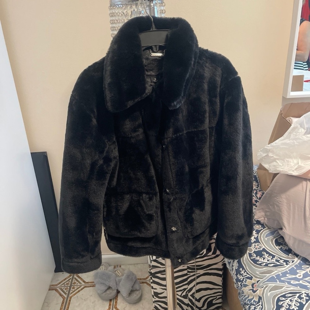 Black Faux Fur Jacket